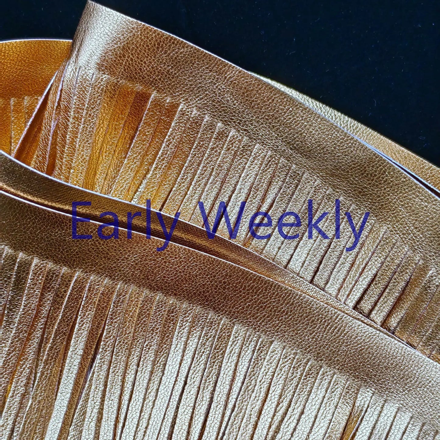 91cm Double-Sided PU Leather Tassel Fringe - 15cm or 30cm Wide Trim