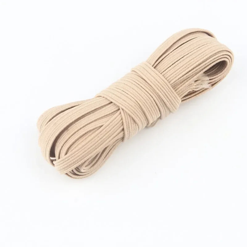 6mm Elastic Band - Multi-Color Polyester Spandex Elastic for Sewing & Lingerie (5m-40m)