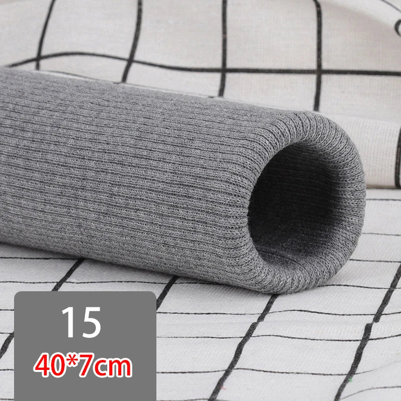 35cm Pre-Made Elastic Rib Cuffs - 7cm Wide Ready-to-Sew Cuffs for Sweaters & Trousers