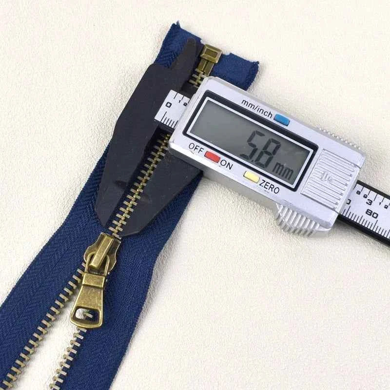 2-5 Pack 5# Bronze Metal Zippers - 50-70cm Open-End Zippers for Jackets & Garments