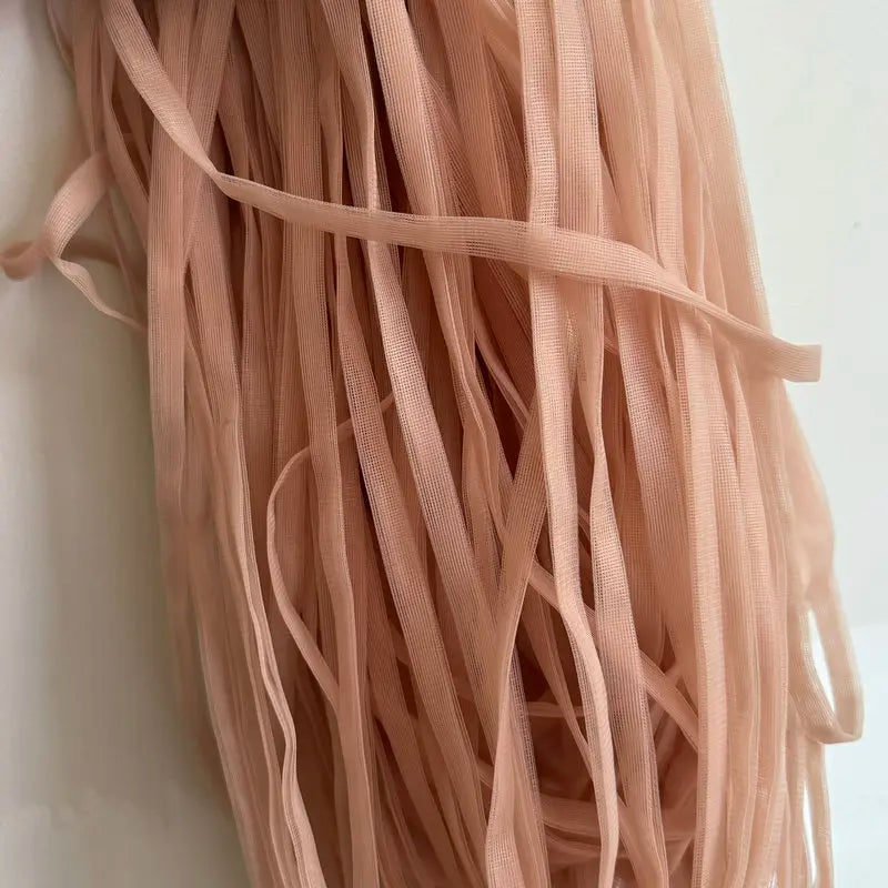 Mesh Binding Ribbon 10 Yards - 9mm Sheer Fold-Over Binding for Transparent Garments & Corsets