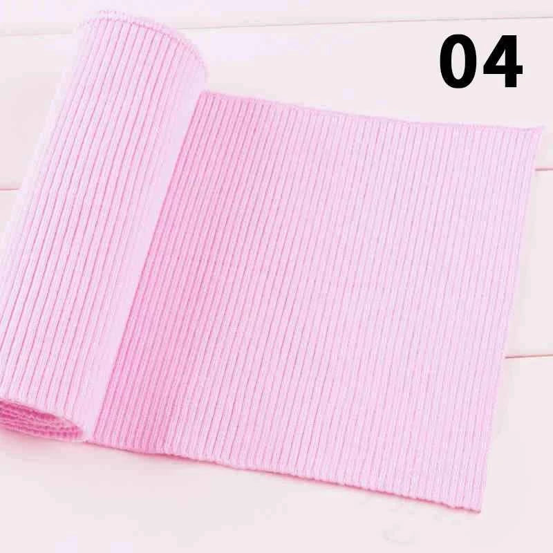 1 Yard Pure Cotton Stretch Rib Knitted Fabric - 17cm Wide for Necklines, Cuffs & Hems