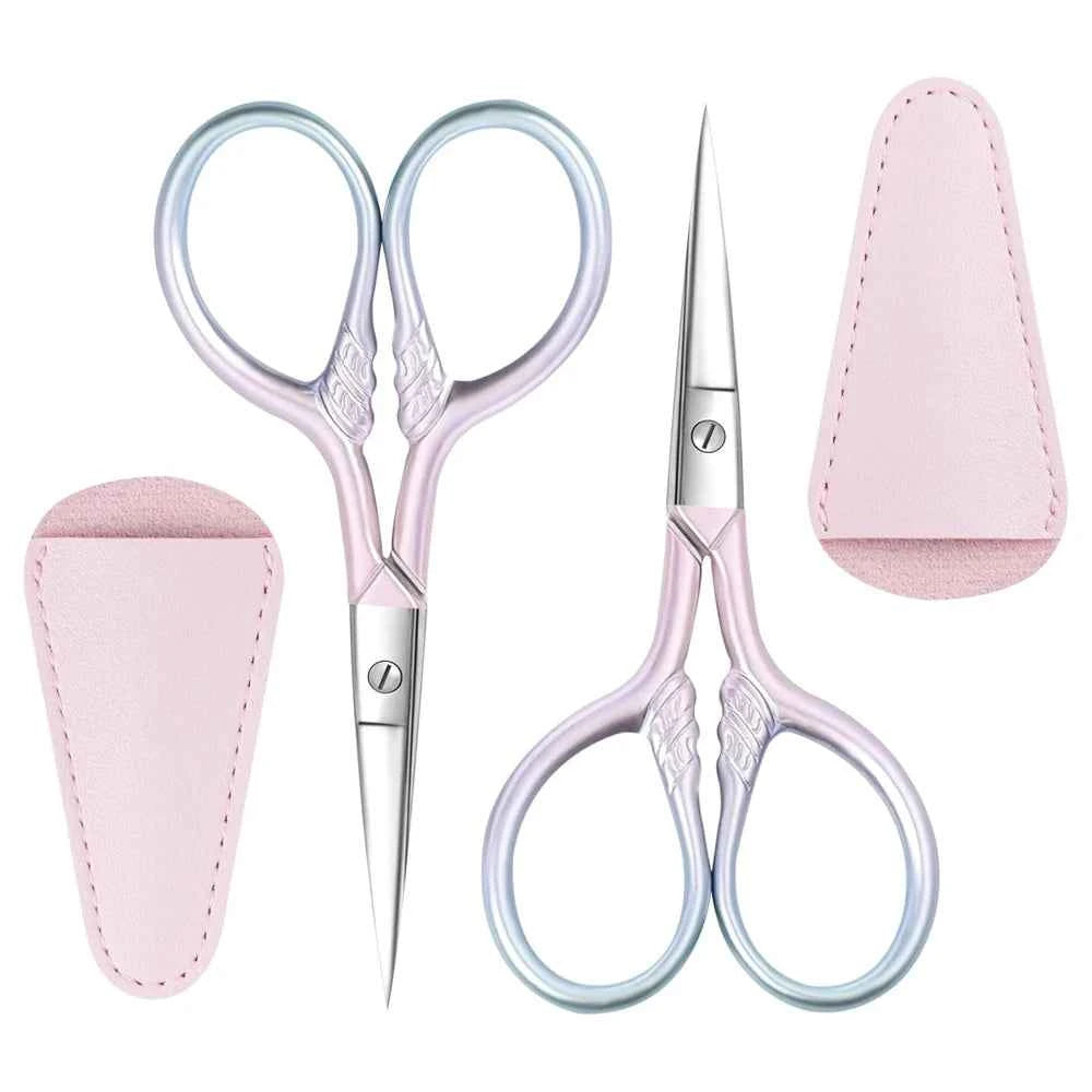 Multifunctional Stainless Steel Scissors - Small Embroidery & Eyebrow Scissors for Sewing & Beauty