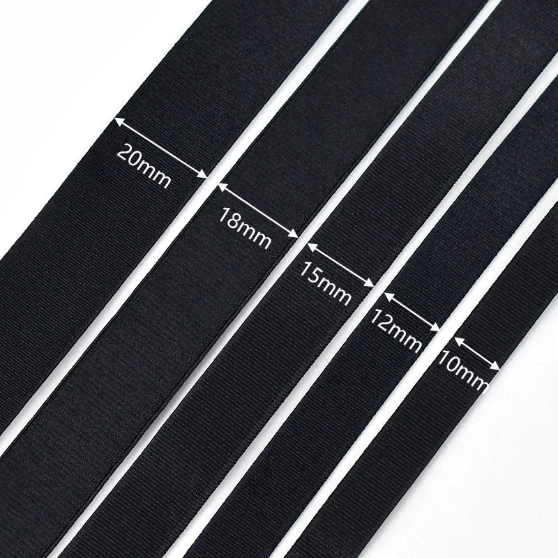 10 Meters Plain Elastic Band - For Bra Straps & Waistbands (6-30mm)