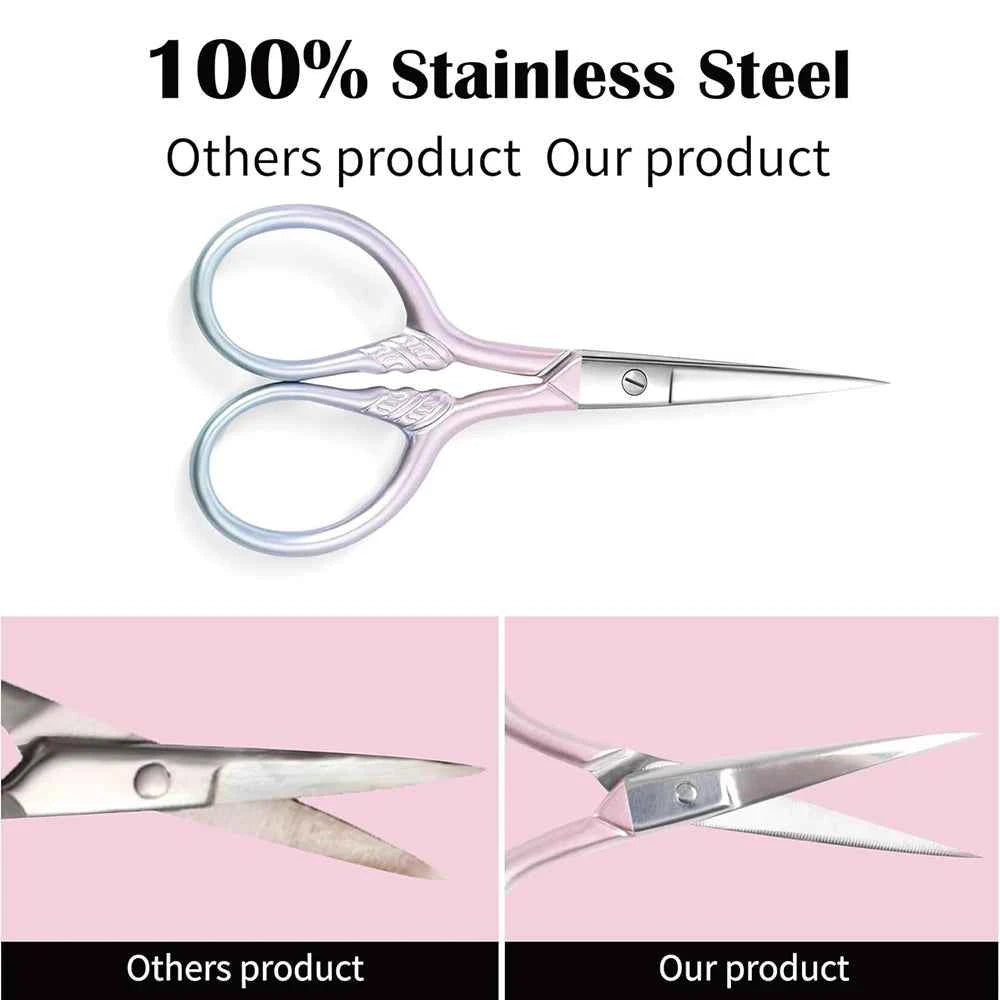 Multifunctional Stainless Steel Scissors - Small Embroidery & Eyebrow Scissors for Sewing & Beauty