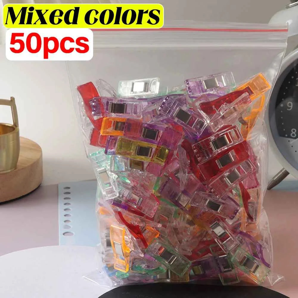 Plastic Sewing Clips 50pcs - Strong Wonder Clips for Quilting, Bag Making & Crafts