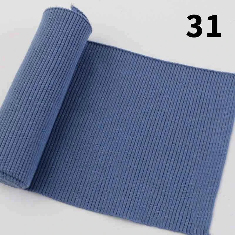 1 Yard Pure Cotton Stretch Rib Knitted Fabric - 17cm Wide for Necklines, Cuffs & Hems