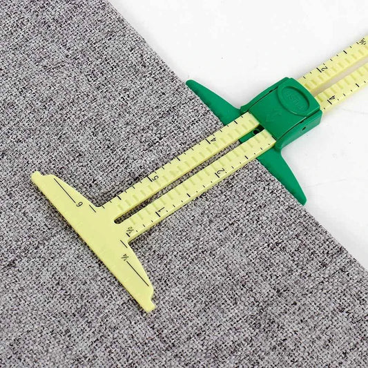 5-IN-1 Sewing Seam Ruler - Multi-Function Measuring Gauge for Quilting & Pattern Drafting