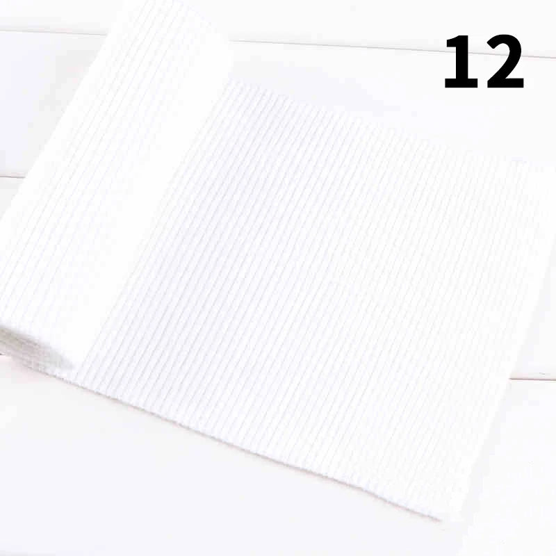 1 Yard Pure Cotton Stretch Rib Knitted Fabric - 17cm Wide for Necklines, Cuffs & Hems