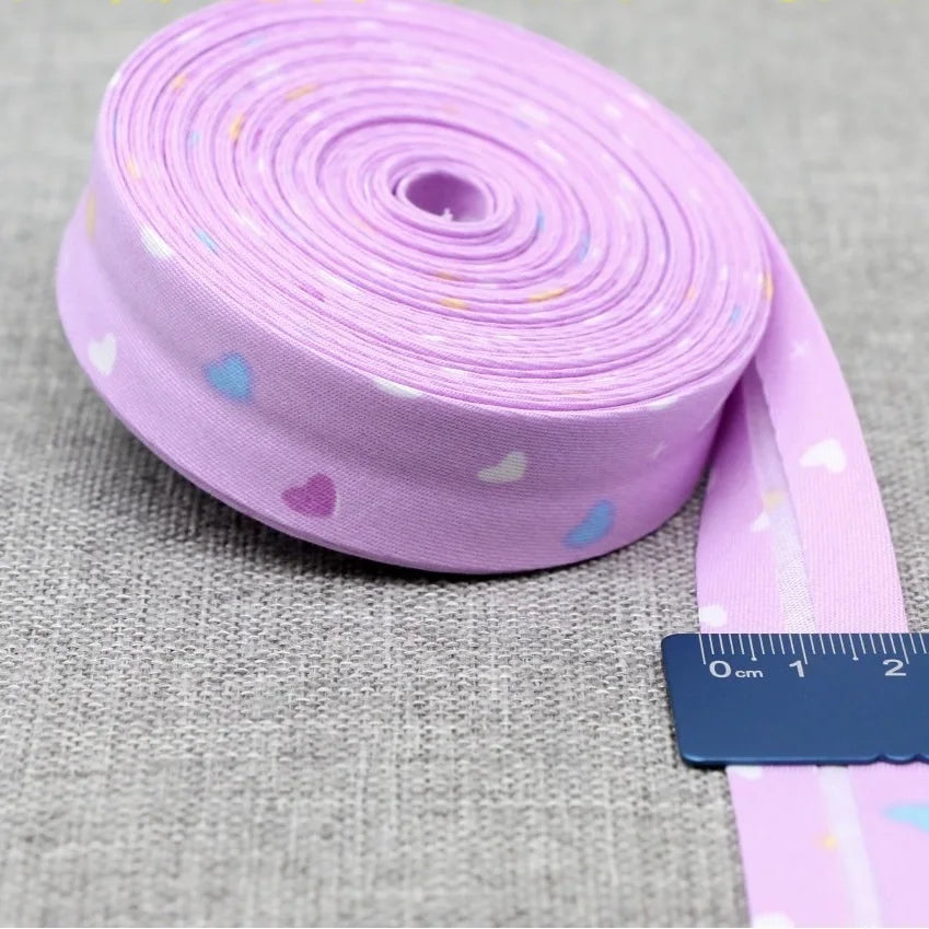 20mm Dot Print Bias Binding Tape 5m or 10m - Cotton Bias Tape for Sewing & Crafts