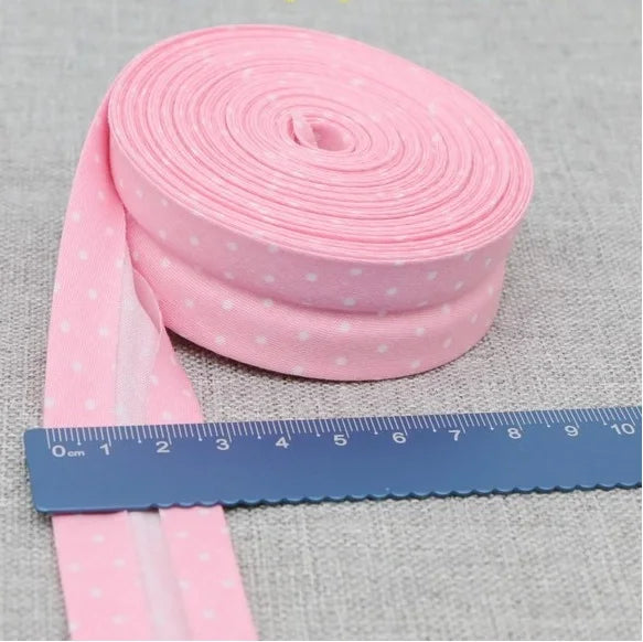 Cotton Bias Binding Tape 20-25mm x 5m - Printed Dots, Stripes & Tartan Patterns