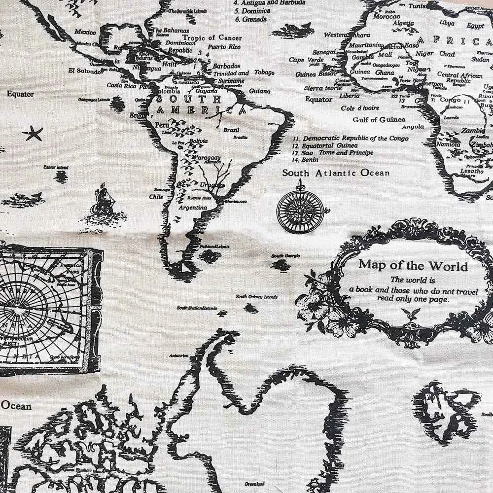 Printed Canvas Fabric 45x145cm - Decorative Cotton Canvas for Bags, Crafts & Home Décor