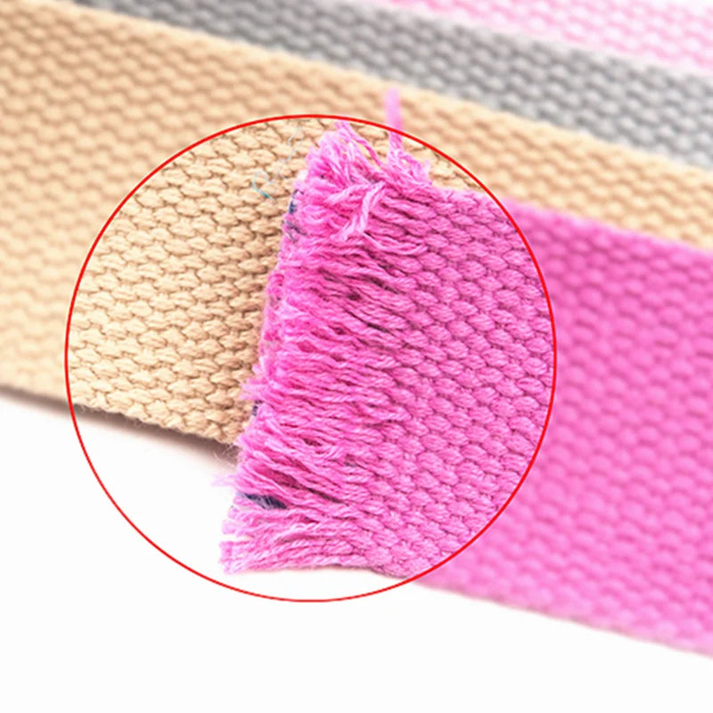 Cotton Webbing Strap 2 Yards - Multiple Widths (25mm-38mm) for Bags, Belts & DIY Crafts