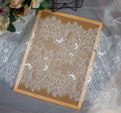 3 Meters Wide Eyelash Lace 35cm - Chantilly Lace Trim for Garments