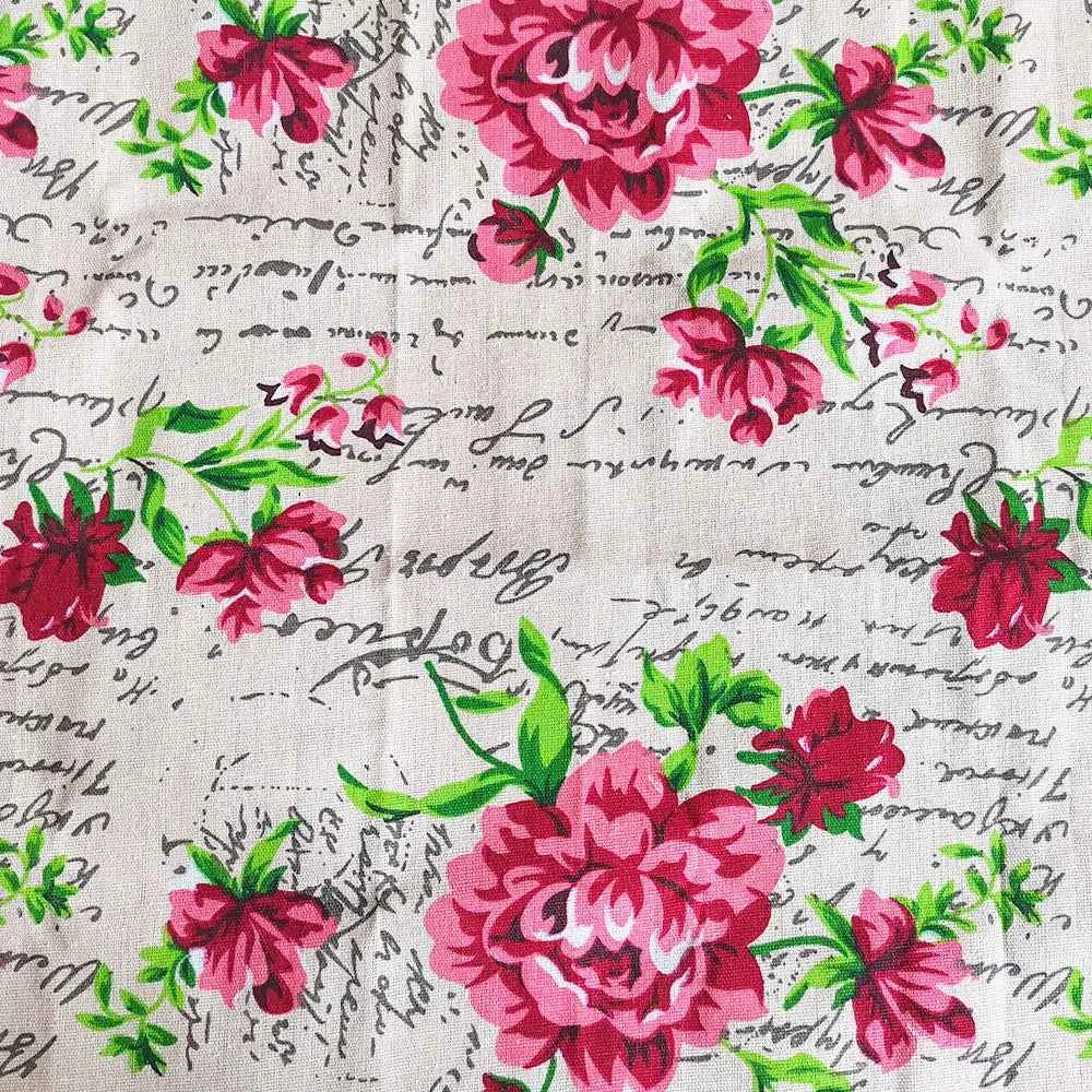 Printed Canvas Fabric 45x145cm - Decorative Cotton Canvas for Bags, Crafts & Home Décor