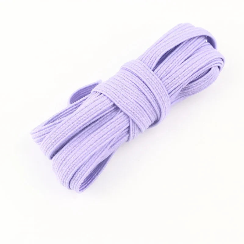 6mm Elastic Band - Multi-Color Polyester Spandex Elastic for Sewing & Lingerie (5m-40m)