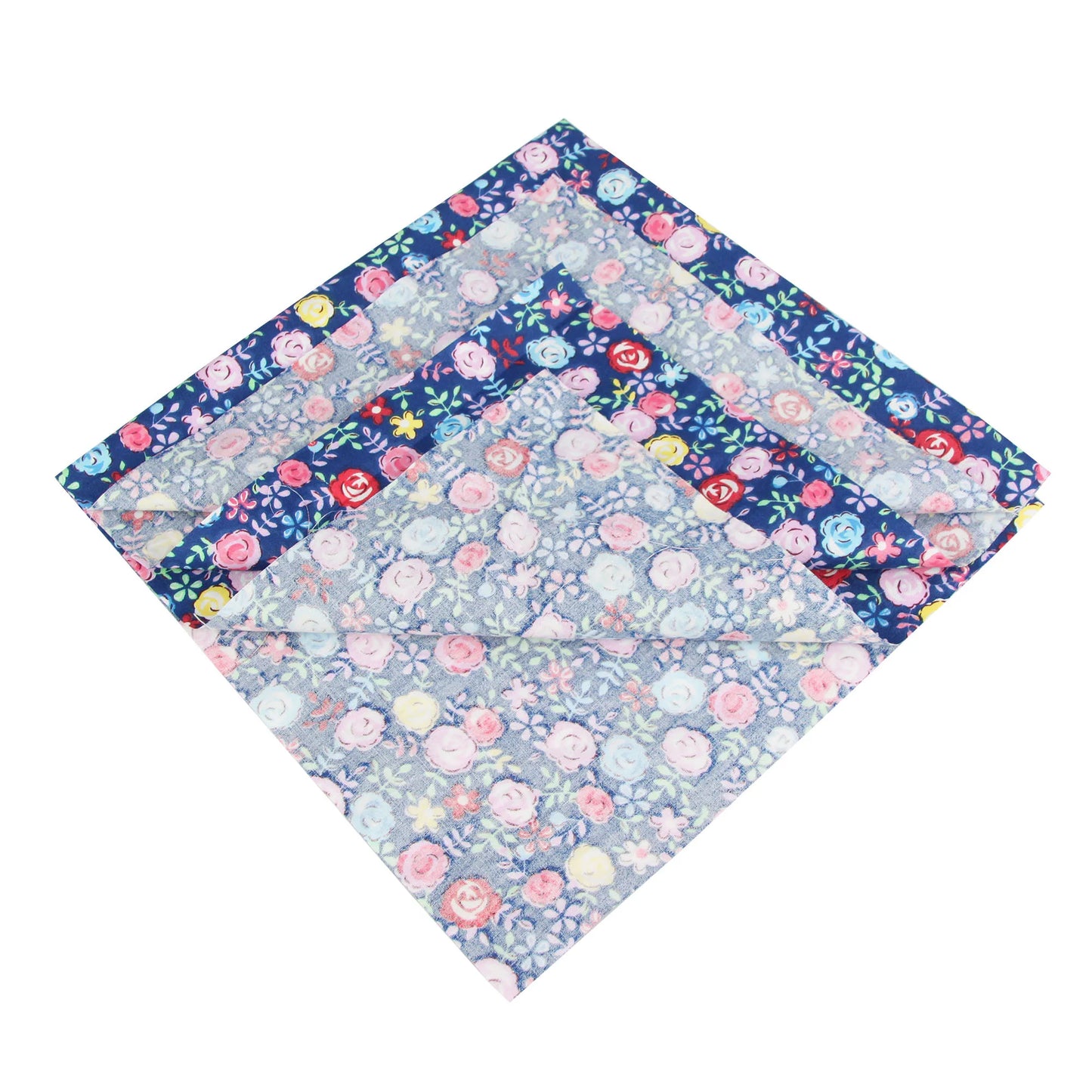 7-Pack Cotton Fabric Squares - Fat Quarters/Charm Packs for Quilting & Patchwork