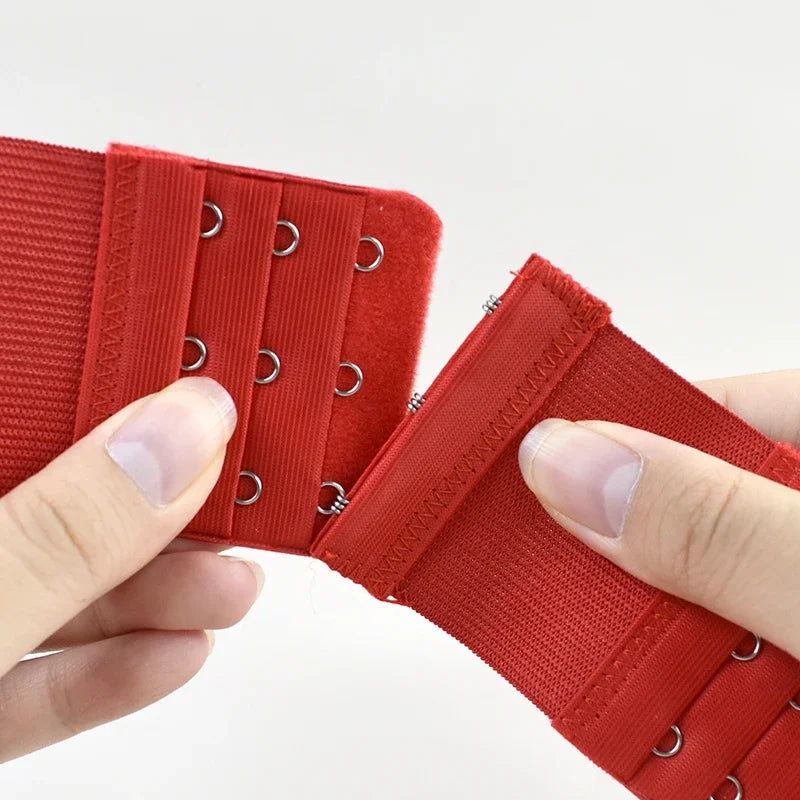 Bra Strap Extension 3-Row Hook & Eye - Adjustable Bra Extenders (2/5/10 Pack)