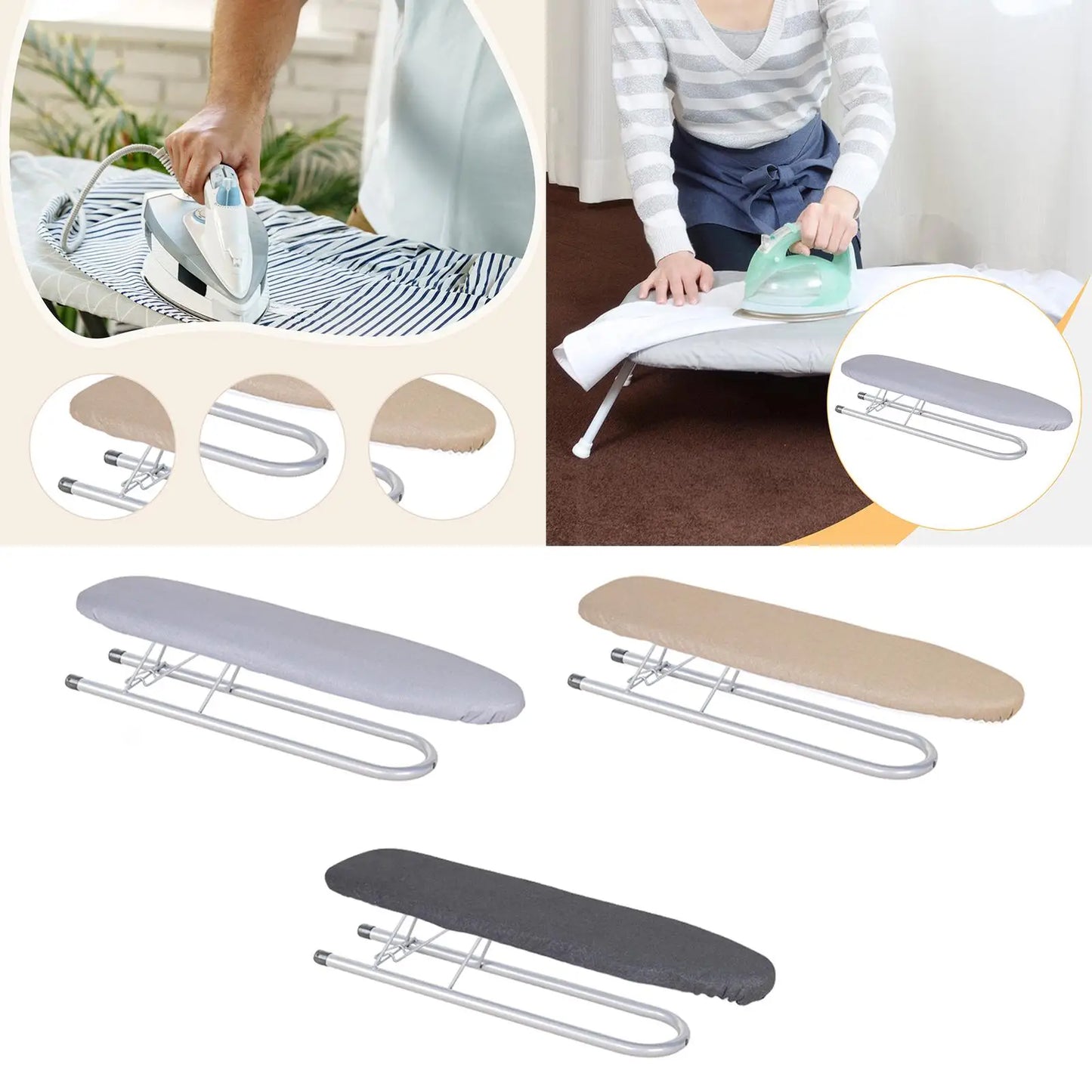 Small Ironing Board - Foldable Tabletop Sleeve & Cuff Press