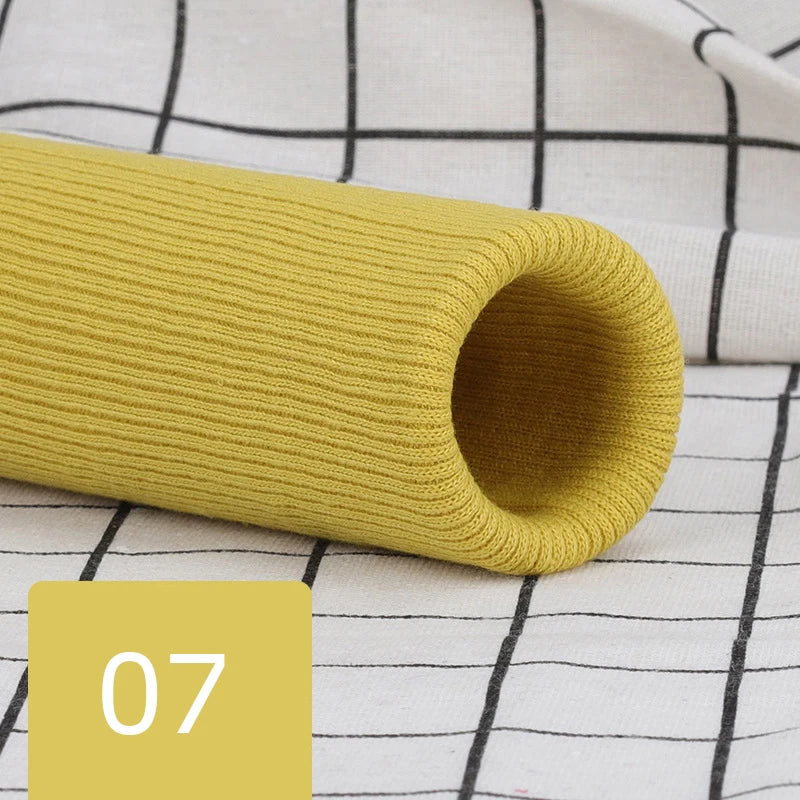 35cm Pre-Made Elastic Rib Cuffs - 7cm Wide Ready-to-Sew Cuffs for Sweaters & Trousers