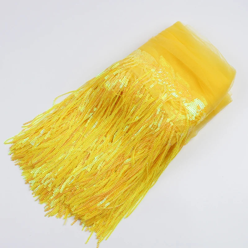 2 Yards Sequin Tassel Lace Ribbon 30cm -  Party Dress Trim