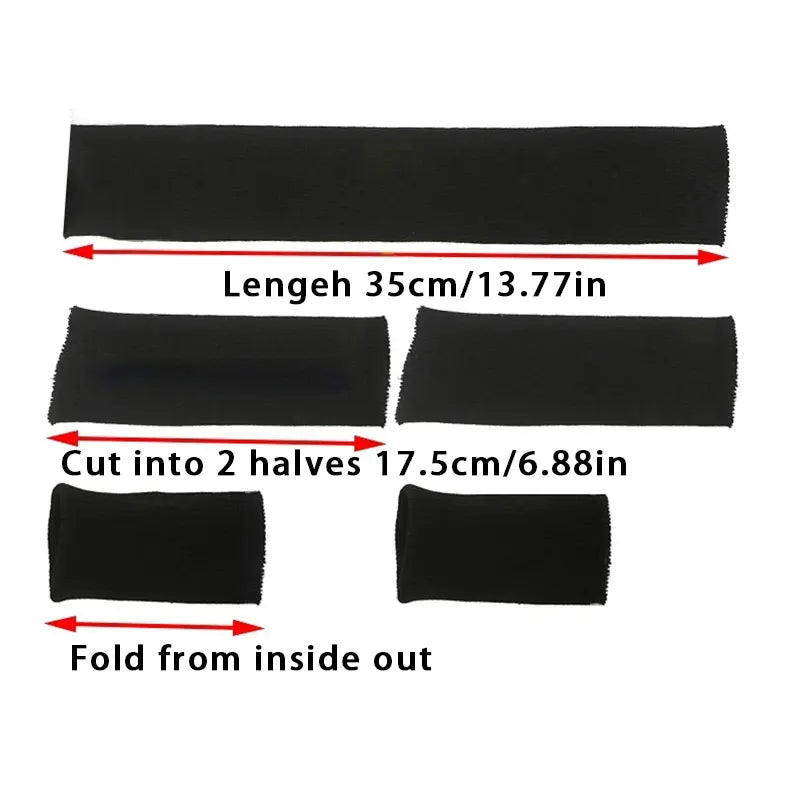 35cm Pre-Made Elastic Rib Cuffs - 7cm Wide Ready-to-Sew Cuffs for Sweaters & Trousers