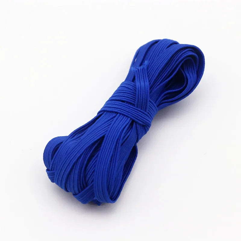 6mm Elastic Band - Multi-Color Polyester Spandex Elastic for Sewing & Lingerie (5m-40m)