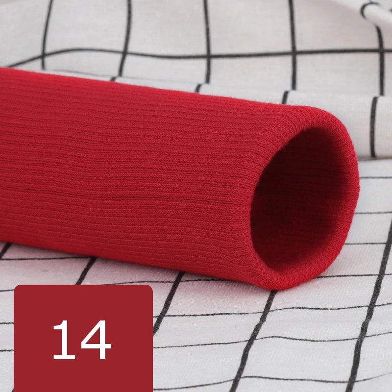 35cm Pre-Made Elastic Rib Cuffs - 7cm Wide Ready-to-Sew Cuffs for Sweaters & Trousers