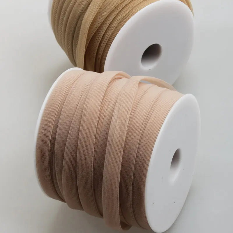 Mesh Binding Ribbon 10 Yards - 9mm Sheer Fold-Over Binding for Transparent Garments & Corsets