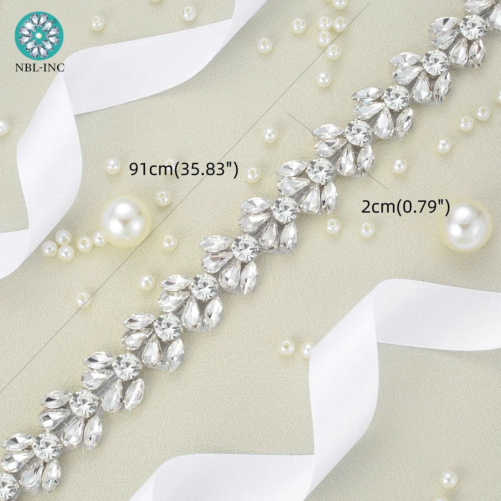 (1 YARD) Silver clear bridal beaded crystal rhinestone applique trim belt gold sewing iron on for wedding dress clothing WDD0278