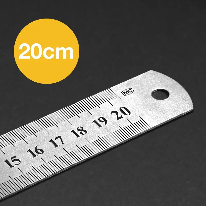 Stainless Steel Rule 15cm/20cm/30cm/50cm Double Side Scale Stainless S