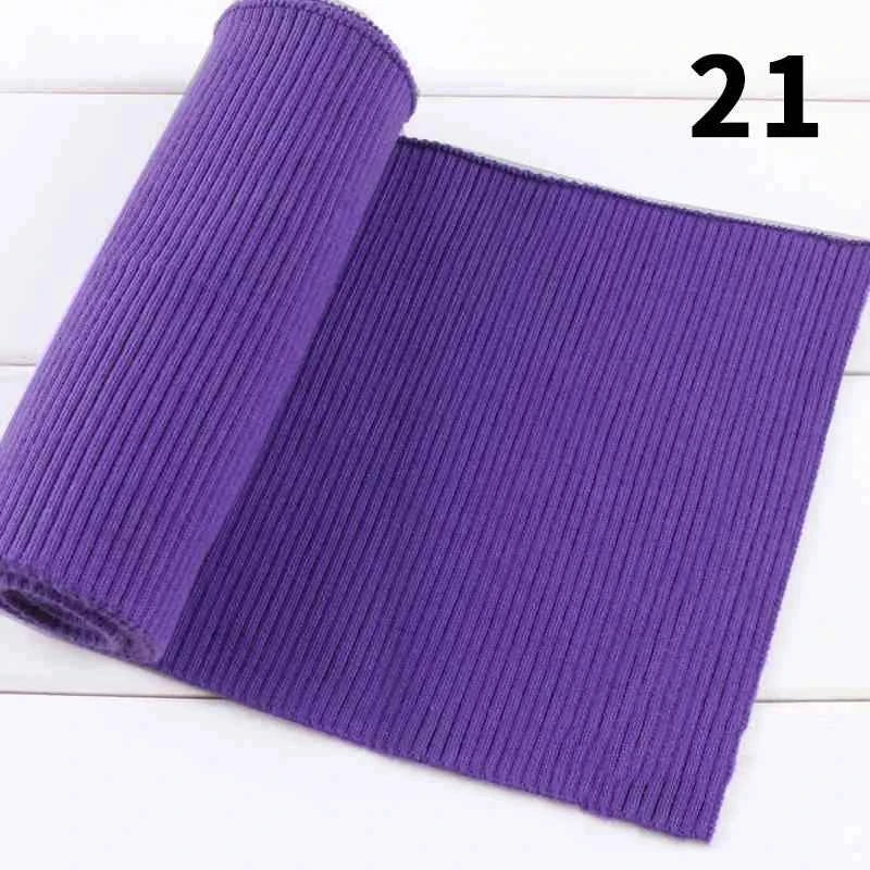 1 Yard Pure Cotton Stretch Rib Knitted Fabric - 17cm Wide for Necklines, Cuffs & Hems