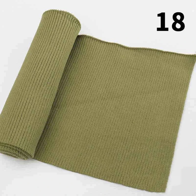 1 Yard Pure Cotton Stretch Rib Knitted Fabric - 17cm Wide for Necklines, Cuffs & Hems