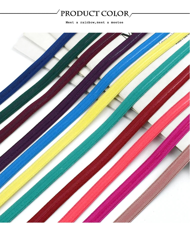 1, 3, 5 or 10 Meters 10mm Bra Strap Elastic with Silicone Non-Slip Strip