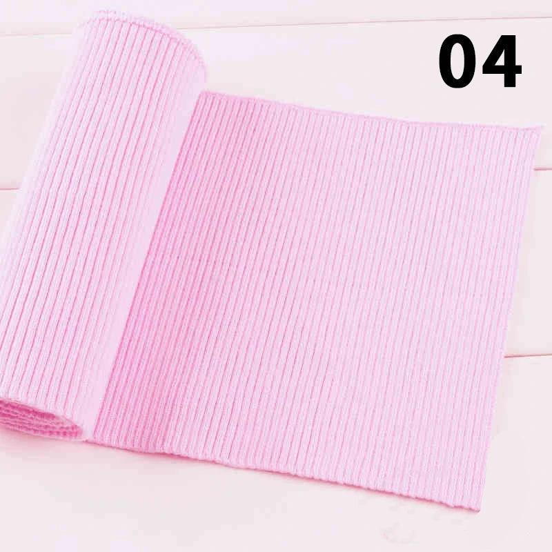 1 Yard Pure Cotton Stretch Rib Knitted Fabric - 17cm Wide for Necklines, Cuffs & Hems