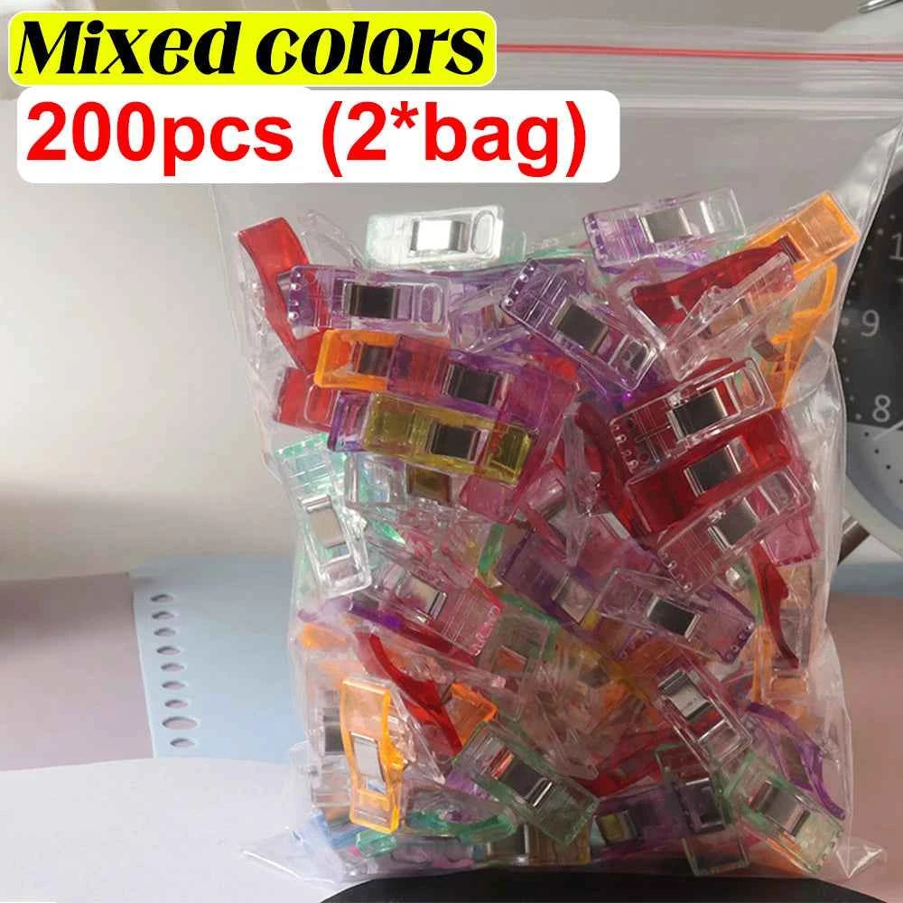 Plastic Sewing Clips 50pcs - Strong Wonder Clips for Quilting, Bag Making & Crafts