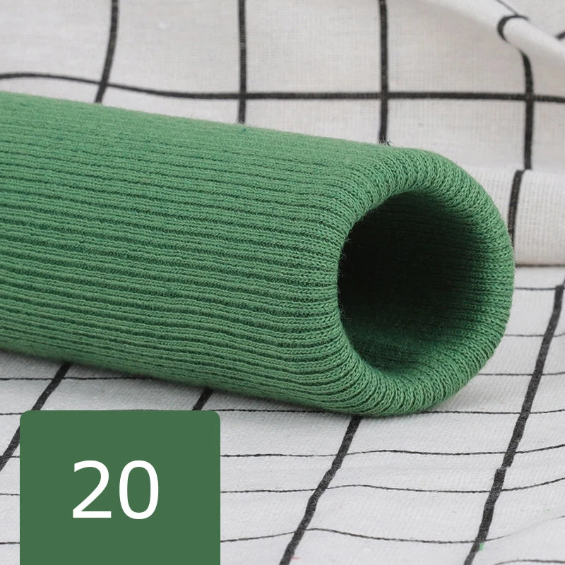 35cm Pre-Made Elastic Rib Cuffs - 7cm Wide Ready-to-Sew Cuffs for Sweaters & Trousers