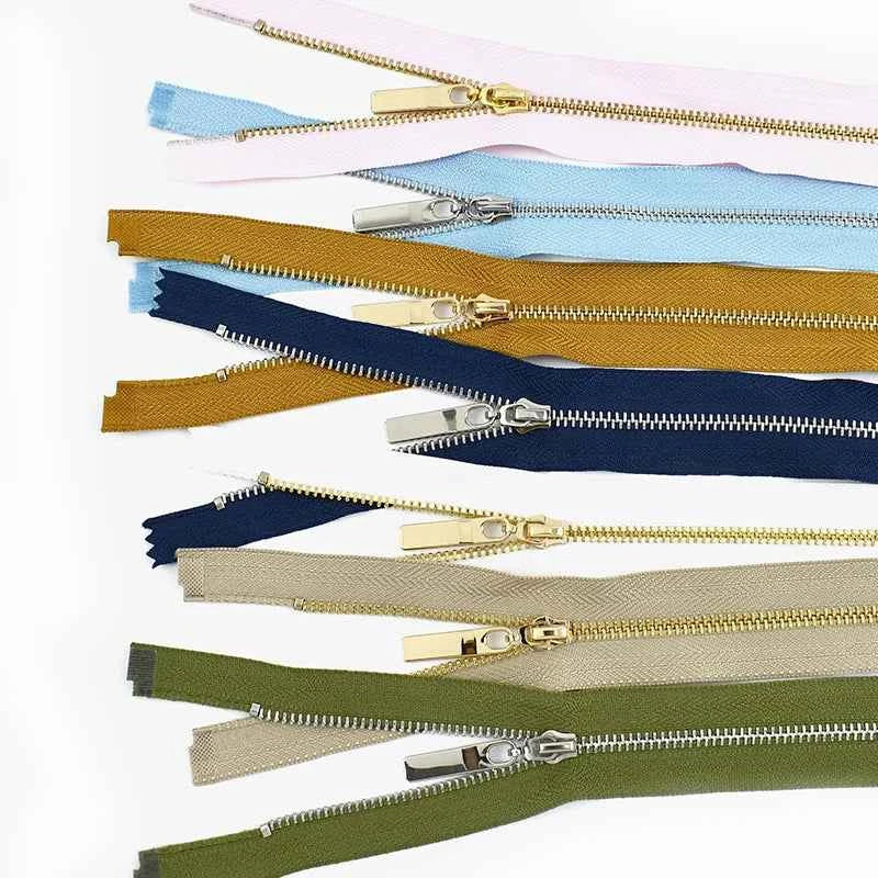 4-Pack 3# Metal Zippers - 15-70cm Close-End & Open-End Zippers for Bags, Garments & Repairs