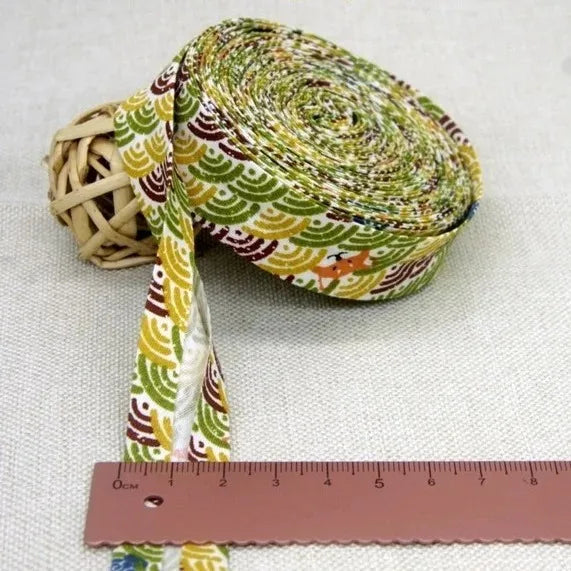 20mm Dot Print Bias Binding Tape 5m or 10m - Cotton Bias Tape for Sewing & Crafts