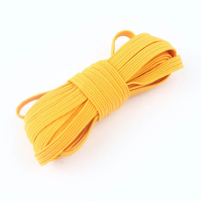 6mm Elastic Band - Multi-Color Polyester Spandex Elastic for Sewing & Lingerie (5m-40m)