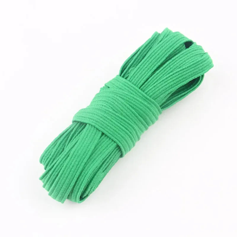 6mm Elastic Band - Multi-Color Polyester Spandex Elastic for Sewing & Lingerie (5m-40m)