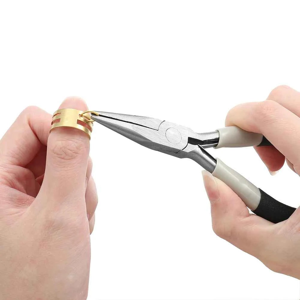 Portable Jewelry Pliers Tool Kit - Needle Nose, Round Nose & Tweezers for Jewelry Making