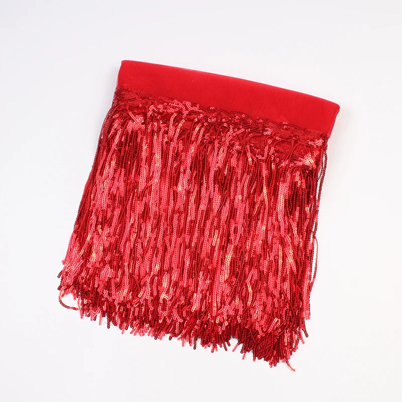 2 Yards Sequin Tassel Lace Ribbon 30cm -  Party Dress Trim