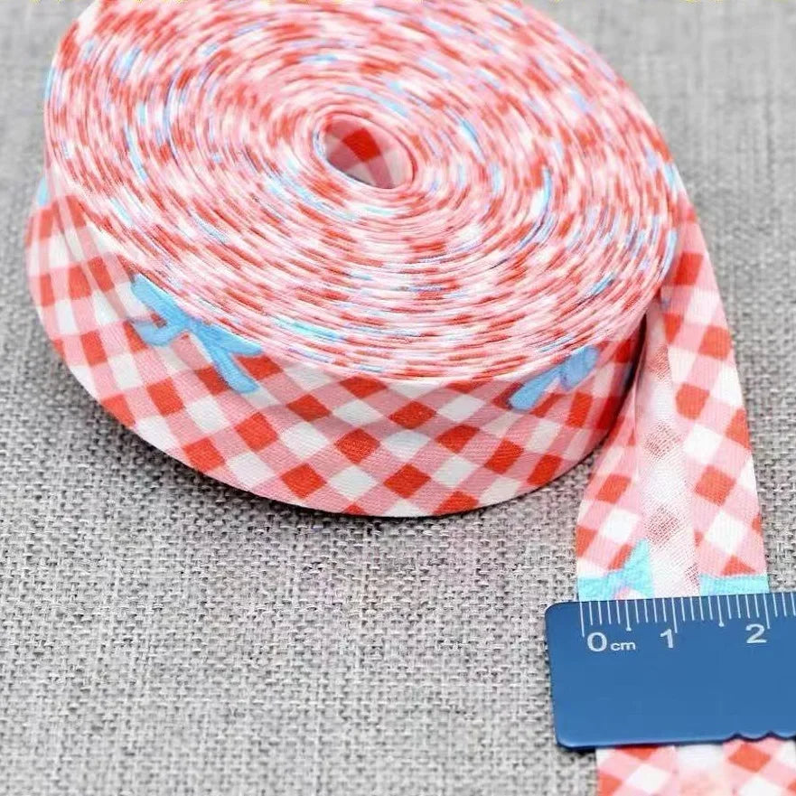 20mm Dot Print Bias Binding Tape 5m or 10m - Cotton Bias Tape for Sewing & Crafts