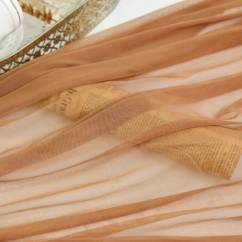 4-Way Stretch Mesh Fabric - Multiple Sizes (50cm-5m x 150cm) for Evening Gowns & Activewear