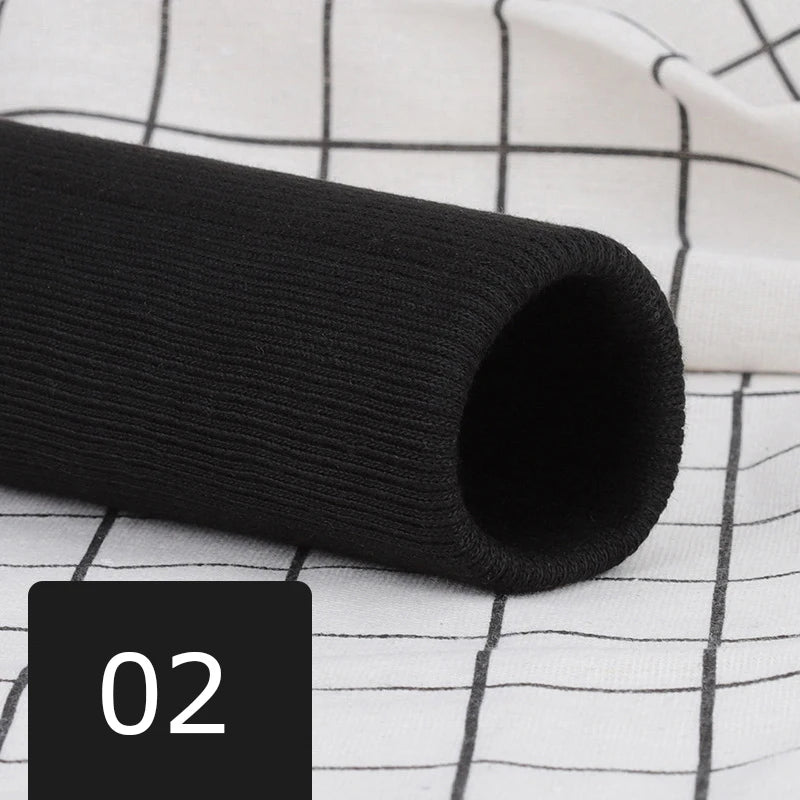 35cm Pre-Made Elastic Rib Cuffs - 7cm Wide Ready-to-Sew Cuffs for Sweaters & Trousers