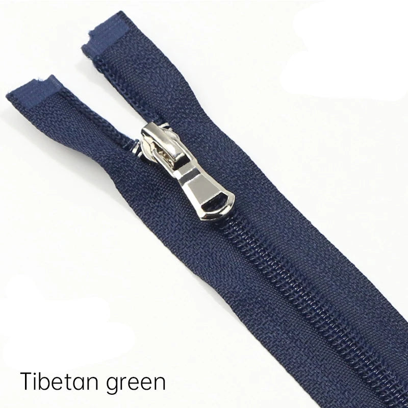 5-Pack Nylon Open-End Zippers - 40-80cm Lightweight Zippers for Jackets & Garments