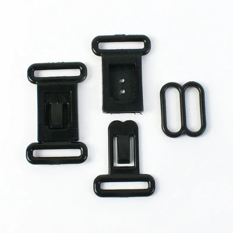 30 or 50 Pieces Plastic Bra Buckles 12.5mm - Adjustable Strap Clasps for Lingerie & Swimwear