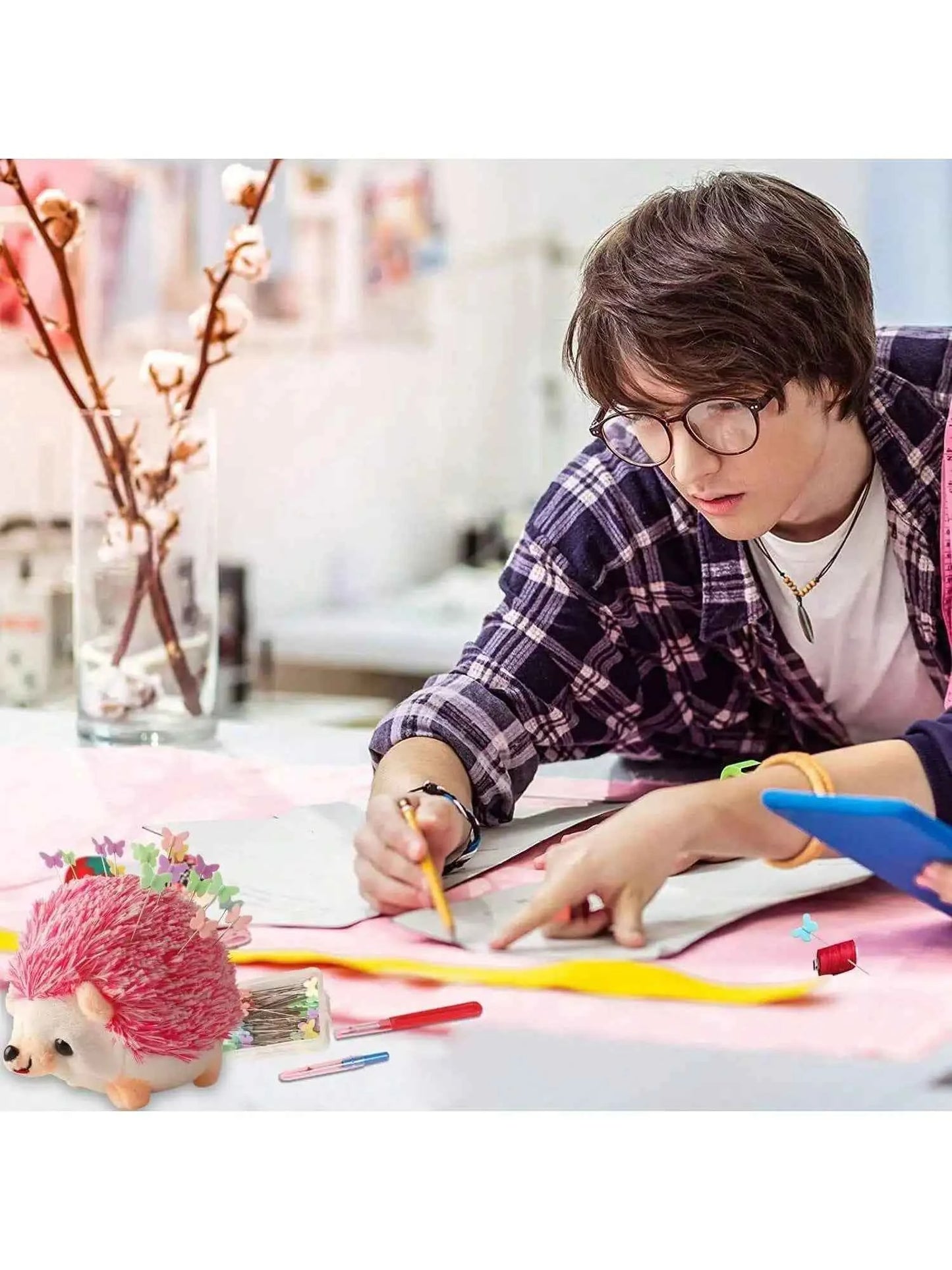 Hedgehog Pin Cushion - Cute Needle Holder for Sewing, Quilting & Embroidery Supplies