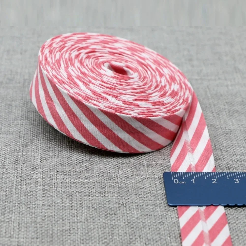 20mm Dot Print Bias Binding Tape 5m or 10m - Cotton Bias Tape for Sewing & Crafts